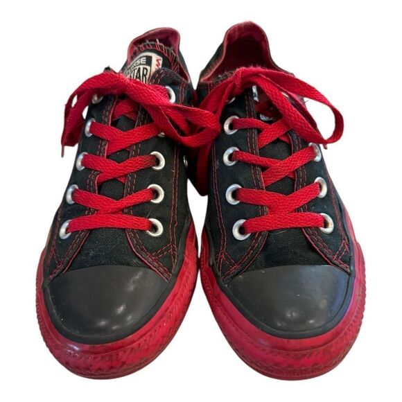 Converse All Star Black Red Women's Sneakers 6 - Picture 4 of 6